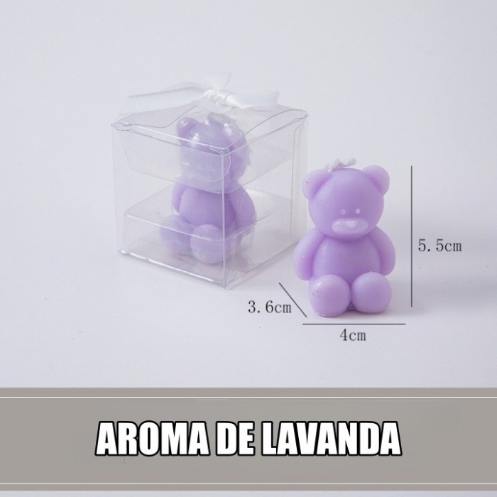 Lumanare Parfumata, , Model Ursulet, Mov, Aroma de Lavanda, 5.5x3.6x4 cm [2]