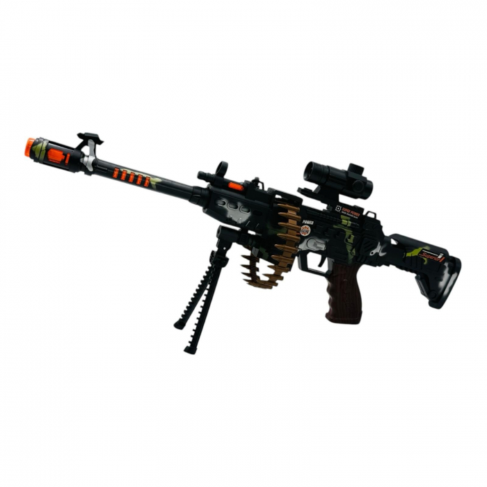 Machine Gun - Mitraliera de Jucarie cu Lumini si Sunete, 61 cm  [4]
