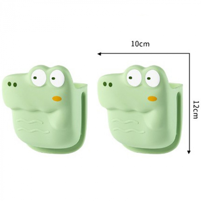 Manusa din Silicon pentru Cuptor, , Anti-Alunecare, pentru Capace, Oale, Tigai, de Uz Casnic, Rezistent la Temperaturi Inalte, Model Animat, 10x12 cm, Verde [2]