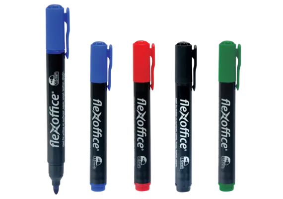 Marker permanent Flexoffice Negru– scriere durabila si precisa pe orice suprafata,  [1]