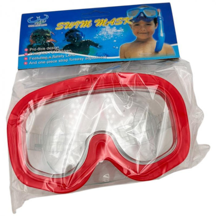 Masca inot copii 15.5x9.5 cm cu lentila clara – Design confortabil si ajustabil – Culori variate – Pentru piscina si mare –  [10]