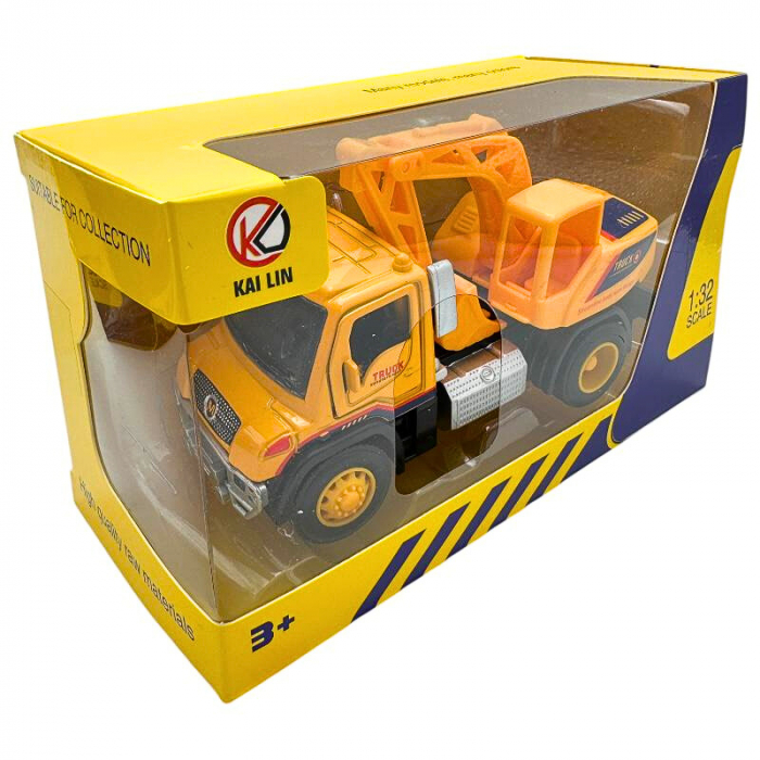 Masina de constructii decorativa, modele combinate, dimensiuni 13x8 cm – miniatura utilaj constructii pentru joaca sau decor,  [3]