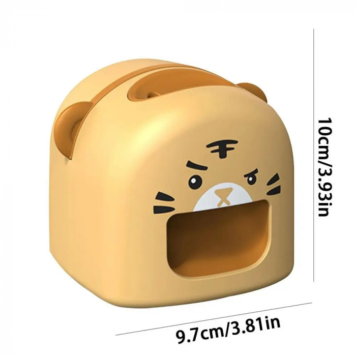 Mașină de Decojit Semințe, , Mini Deschizător, Model Tigru, Incarcare USB, 9.7x10x8.6 cm, Portocaliu [2]