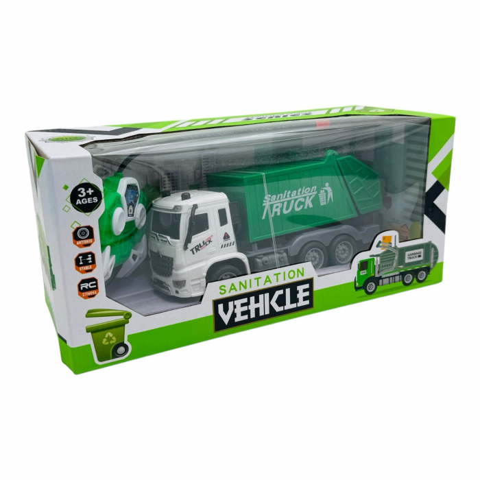 Masina de Gunoi Radiocomandata - Scara 1:30, Model Sanitation Truck, 37CM  [3]