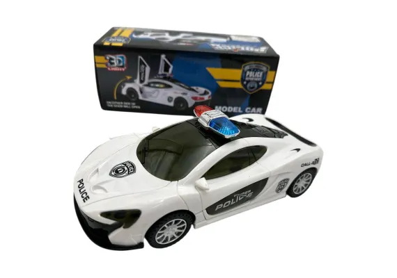 Masina de politie din metal – jucarie rezistenta pentru copii, design realist, Calitate Superioara,  [1]