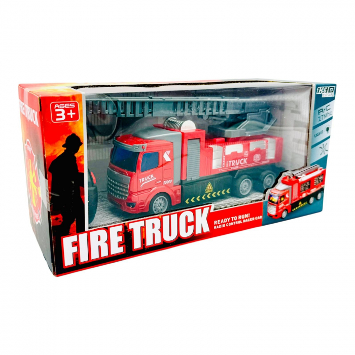 Masina de pompieri cu radiocomanda, Fire Truck, 27×13×11cm, acumulator inclus, +3ani,   [4]