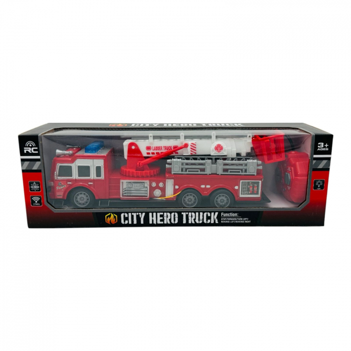 Masina de Pompieri RC City Hero Truck cu Telecomanda, Lumini si Sunete, 37 cm  [5]