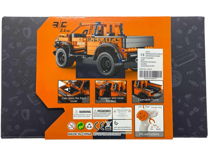 Masina RC cu telecomanda 2.4GHz – asamblare tip blocuri, scara 1:16, 433 piese, jucarie interactiva,  [3]