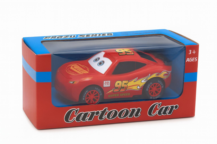 Masinuta Cartoon Car Metal Super Speed – Seria Brazu Design Sportiv Rosu Pull Back Copii 3+ [2]