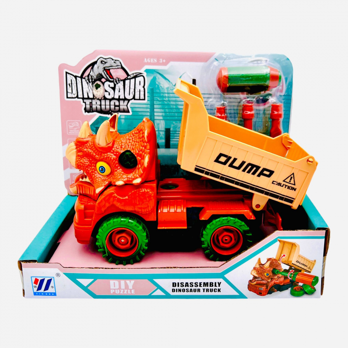 Masinuta Dinosaur Truck, DIY, multicolor, diverse modele, +3ani, 20×16×10cm,   [5]