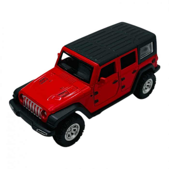 Mașinuță Metalică 4×4 cu Uși Deschise, 15×7.5×6.5 cm – Culori Diferite, Design Robust  [4]