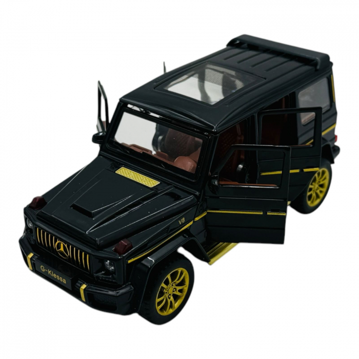 Mașinuță Metalică 4x4, Scara 1:32, Uși Deschise, Sunete și Lumini, Diverse Culori  [4]