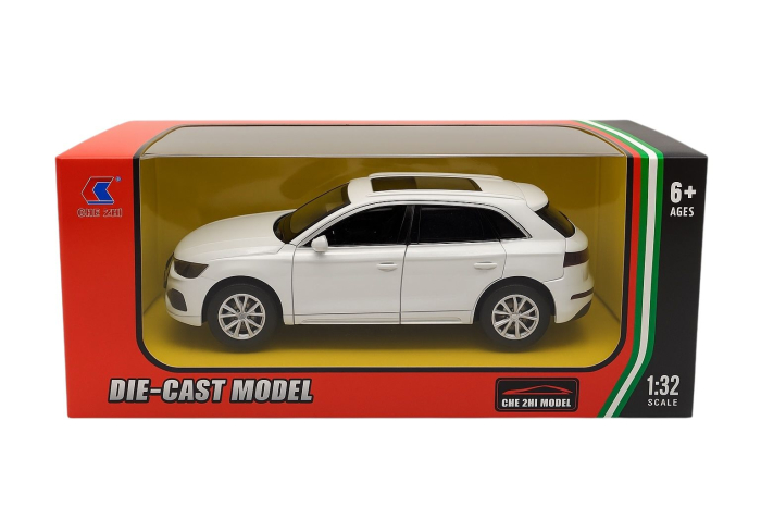 Masinuta Metalica Die-Cast Model SUV Alb – Scara 1:32 Pull Back Lumini Sunete Copii 6+ [2]