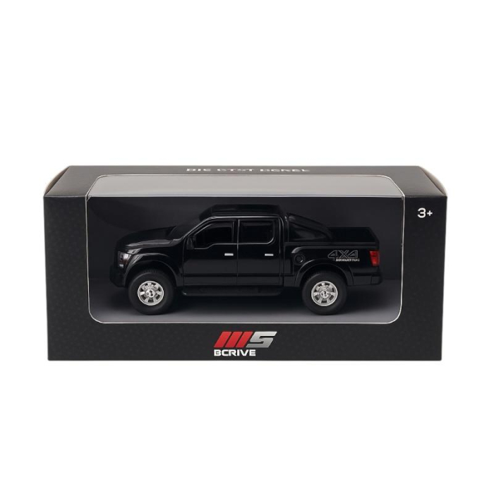 Masinuta Off Road Metalica Die-Cast 4x4 Neagra – Scara 1:32 Pull Back Lumini Sunete Copii 3+ [1]