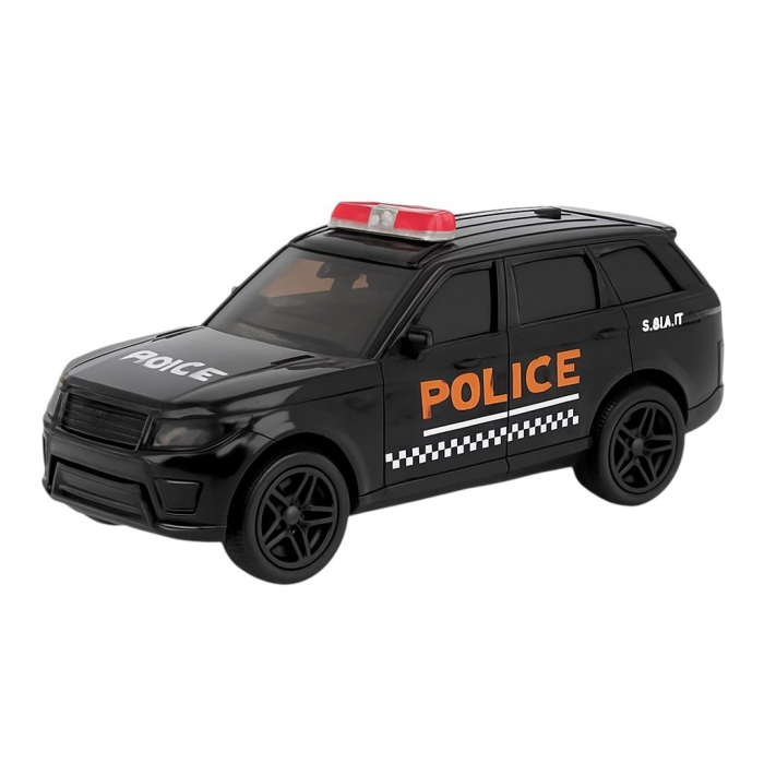 Masinuta Off-Road Police Metalica Neagra – Scara 1:32 Pull Back Frictiune Copii 3+ [1]