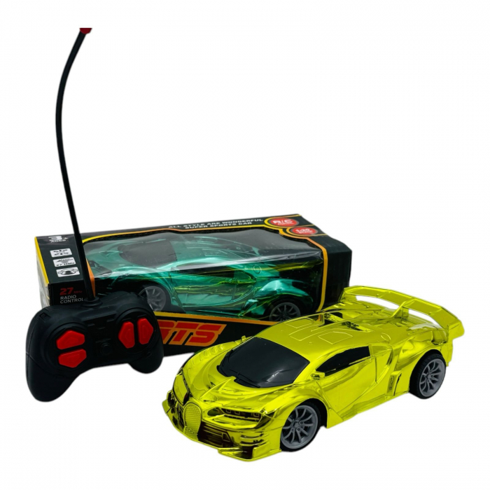 Masinuta RC Sport Chrome, Scara 1:20, 27 MHz, Design Metalizat  [2]