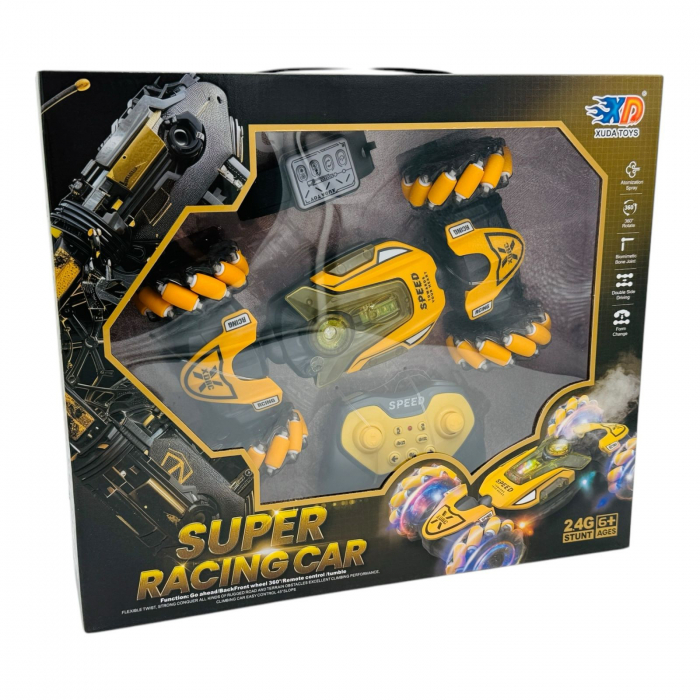 Masinuta RC Super Racing Stunt cu Telecomanda, Roti 360°, Lumini LED, 2.4G, 26.5 cm  [3]