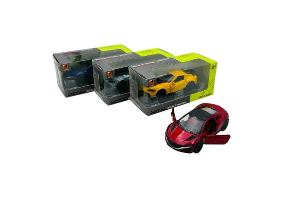 Mașinuță Sport Metalică cu Uși Deschise, 15×7.5×6.5 cm – Modele și Culori Variate  [1]