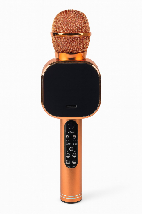 Microfon Fara Fir Q009 Rosu Karaoke HIFI Speaker Bluetooth – Functii Inregistrare SD USB [3]