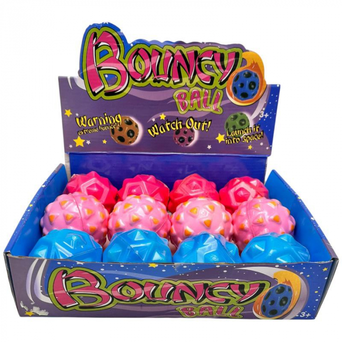 Minge elastica Bouncy Ball cu tepi rotunzi, model colorat, saritura mare, culori combinate, pentru copii, 6-7 cm,  [4]