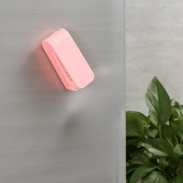 Mini Aparat de Sigilat Pungi cu Baterii, , Etansare prin Caldura, Spate Magnetic, Portabil, 9.7x3 cm, Roz [2]