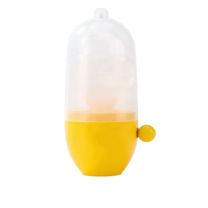 Mini Shaker Manual pentru Oua, , pentru Galbenusuri si Albusuri, Mixer Amestecare, 15x6 cm, Galben [1]