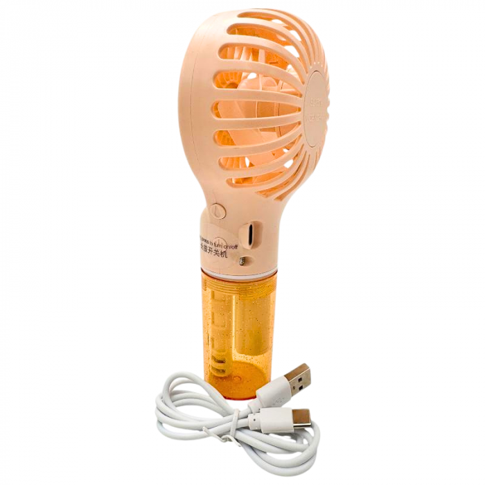 Mini ventilator spray multifunctional portabil 17cm cu racire si umidificare, 4 viteze, rezervor 6.5cm, USB,  [4]