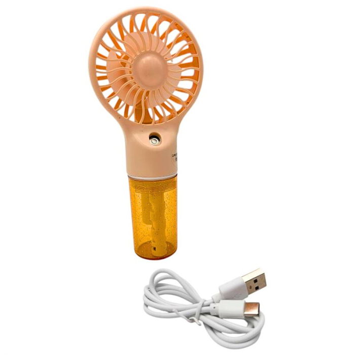 Mini ventilator spray multifunctional portabil 17cm cu racire si umidificare, 4 viteze, rezervor 6.5cm, USB,  [3]