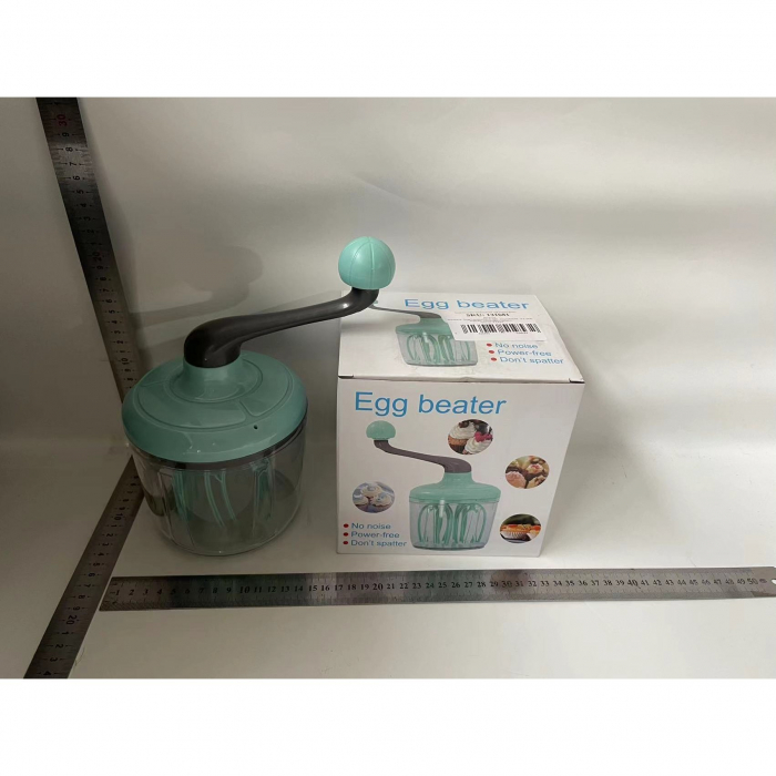 Mixer Manual, , pentru Oua Smantana Frisca Aluat, Maner Plastic, Usor de Utilizat si Depozitat, Bol Transparent, 24.5 x 11.5 cm Verde [6]