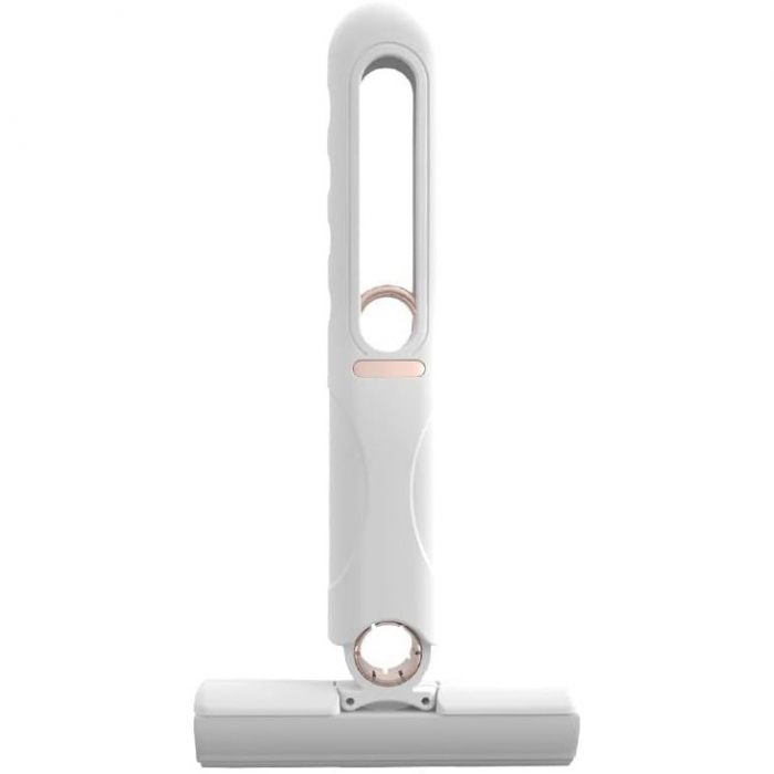 Mop de mana , mini-portabil, cu sistem de stoarcere, dispozitiv de curatat manual, cu burete absorbant, material PVA, multisuprafete si geamuri, 29.5 x 15.5 cm, alb [1]