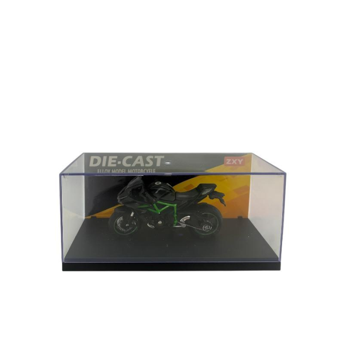 Motocicleta Metalica Die-Cast Model Sport H2R Verde Neagra – Scara 1:12 Lumini Sunete [1]