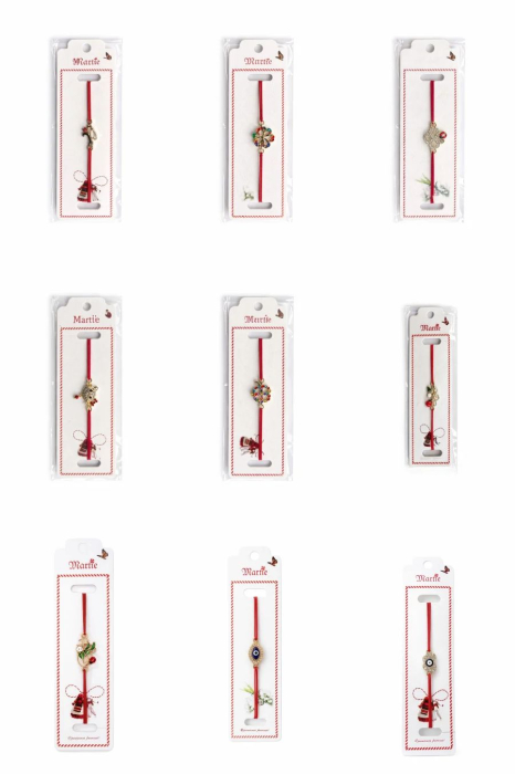 Set bratari martisor cu snur rosu si elemente decorative – modele elegante si colorate [2]