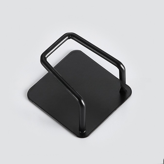 Organizator bucatarie  cu adeziv, carlig-suport pentru burete, accesorii bucatarie, 5x5x3,5 cm, otel inoxidabil, negru [3]