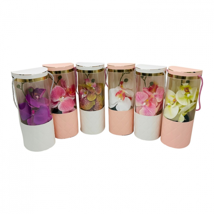 Pachet Avantajos!!! 30 bucati Aranjament deosebit cu orhidee Artificiala soft touch, 27×10cm, culori combinate,   [2]
