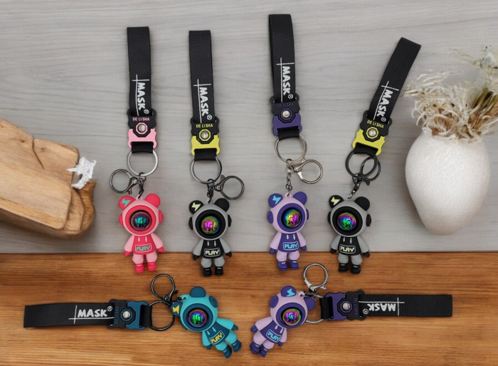 Pachet Avantajos – 60 Brelocuri Figurină Multicolore, Accesorii pentru Geantă/Chei, Modele Diverse,  [10]