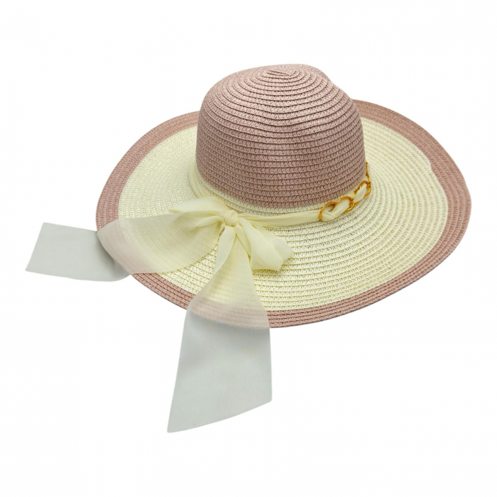 Palarie de Vara pentru Dama cu Bor mare si Accesorii – Poliester 100%, Design Elegant, Calitate Superioara,  [4]