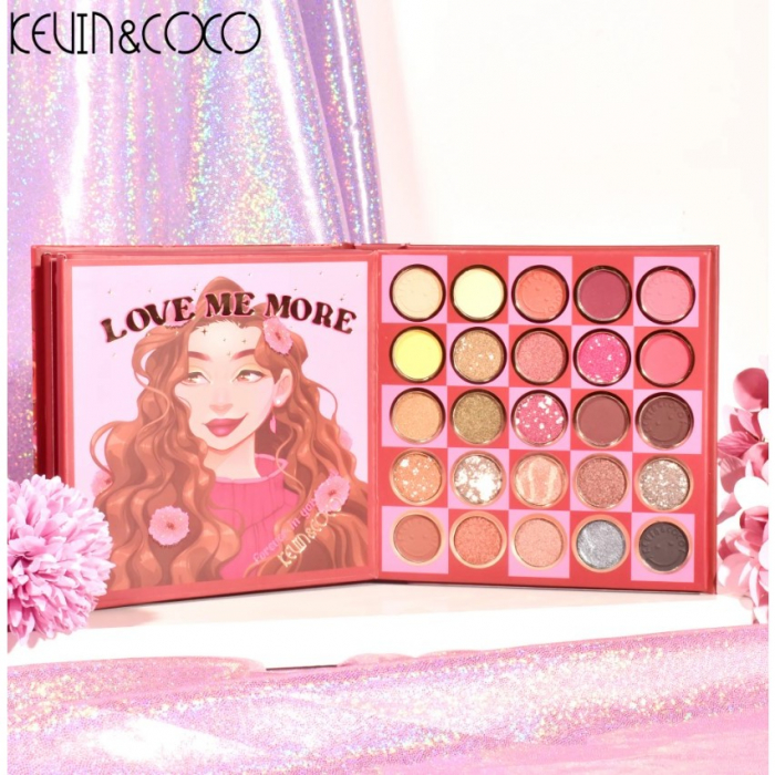 Paleta de Farduri Kevin&Coco, 59 culori, Stil Carte, 3 Straturi, Pudra Compacta, Clasic, Fara Sulfati, 14.2 x 14.2 x 2.3 cm, 80 g, multicolor [4]