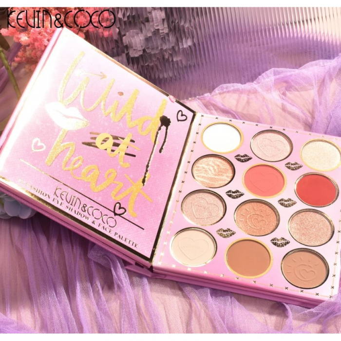 Paleta de Farduri Kevin&Coco, 72 culori, Stil Carte, 3 Straturi, Pudra Compacta, Clasic, Fara Sulfati, 14 x 14 cm, 80 g, multicolor [3]