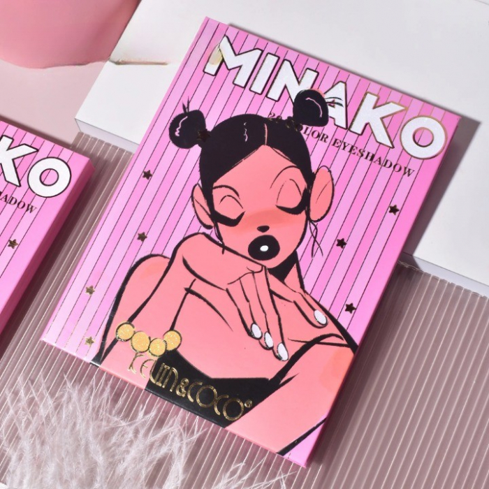 Paleta de Machiaj, KEVIN&COCO, 20 Culori Pink Girl, Fard de Pleoape si Blush, Roz [5]