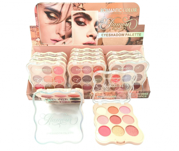 Paletă Farduri de Pleoape – Romantic Color Glamour, 9 Culori Intense și Strălucitoare  [3]