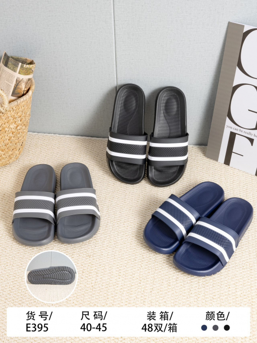 Papuci de vară bărbați model confortabil cu dungi, ușori, culori combinate, mărimi 40-45,  [2]