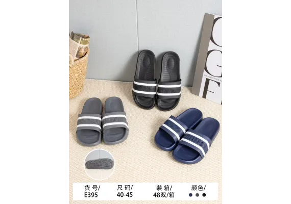Papuci de vară bărbați model confortabil cu dungi, ușori, culori combinate, mărimi 40-45,  [1]