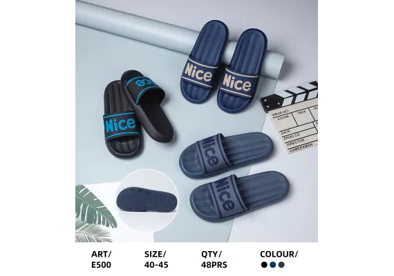 Papuci de vară bărbați model NICE, confortabili și ușori, culori combinate, mărimi 40-45,  [1]