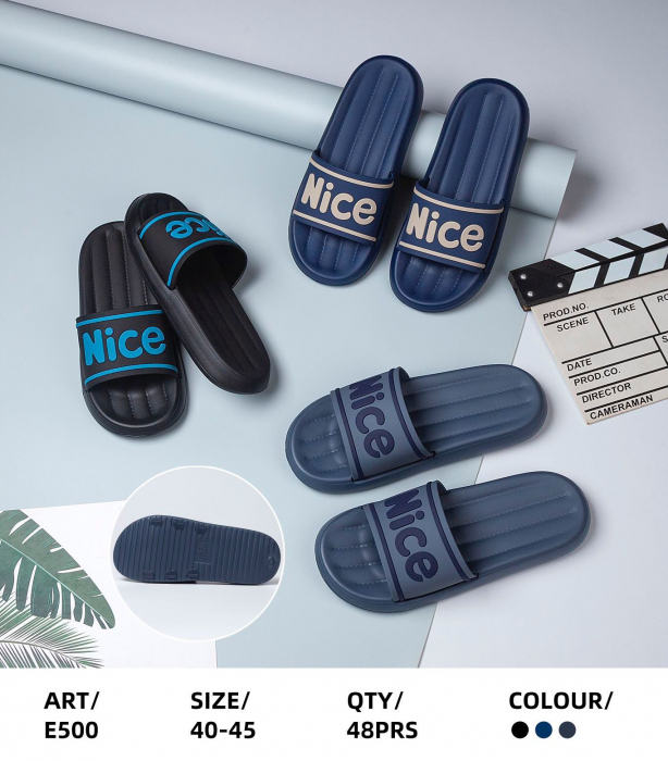 Papuci de vară bărbați model NICE, confortabili și ușori, culori combinate, mărimi 40-45,  [2]