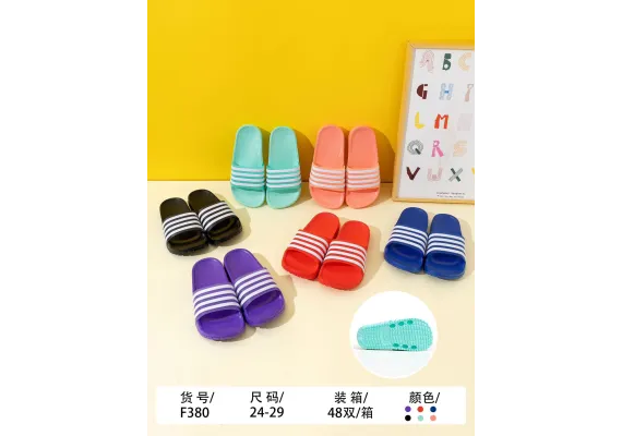 Papuci de vară copii cu dungi, confortabili și ușori, culori combinate, mărimi 24-29,  [1]
