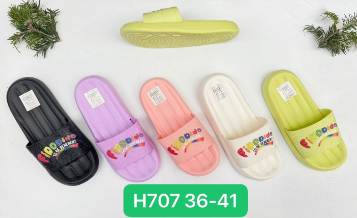 Papuci de Vară Dama, Model FIDODIDO, Confortabili și Ușori, Culori Vesele Combinate, Mărimi 36-41,  [2]