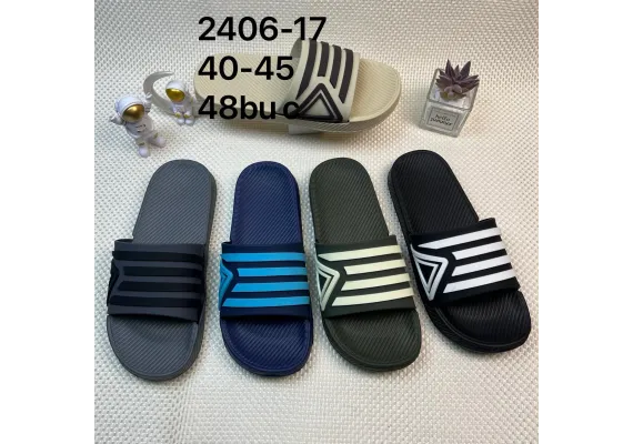 Papuci de Vară pentru Bărbați, Model cu Dungi – Confortabili, Culori Combinate (Mărimi 40-45),  [1]