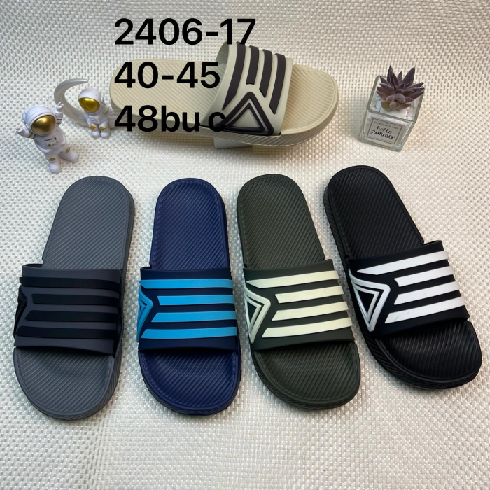 Papuci de Vară pentru Bărbați, Model cu Dungi – Confortabili, Culori Combinate (Mărimi 40-45),  [2]