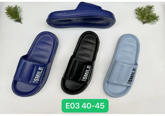 Papuci de vară pentru bărbați – Model SMILE, turnați, confortabili și ușori, mărimi 40-45,  [1]