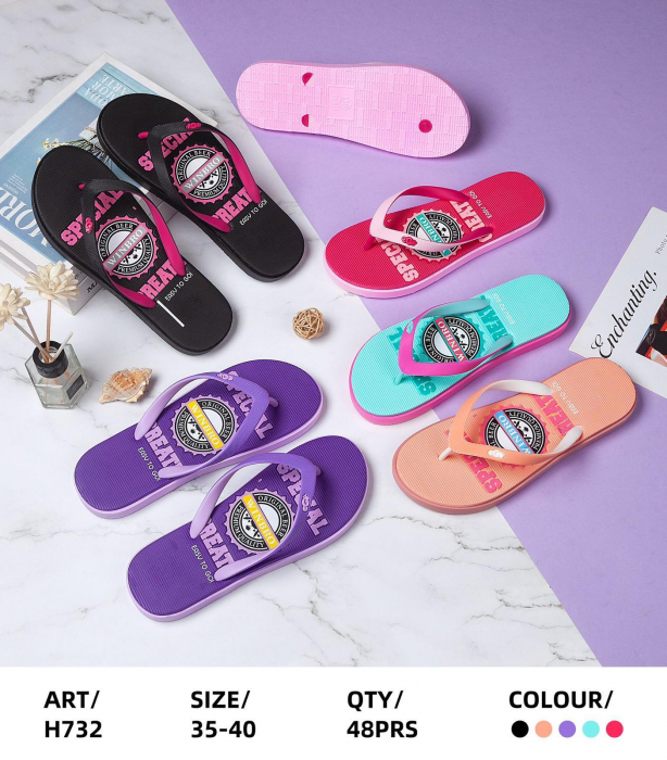 Papuci Flip-Flop Dama Marimea 35-40 – Model Confortabil de Vara, Talpa Usoara si Culori Combinate, Ideal pentru Plaja sau Casa,  [2]